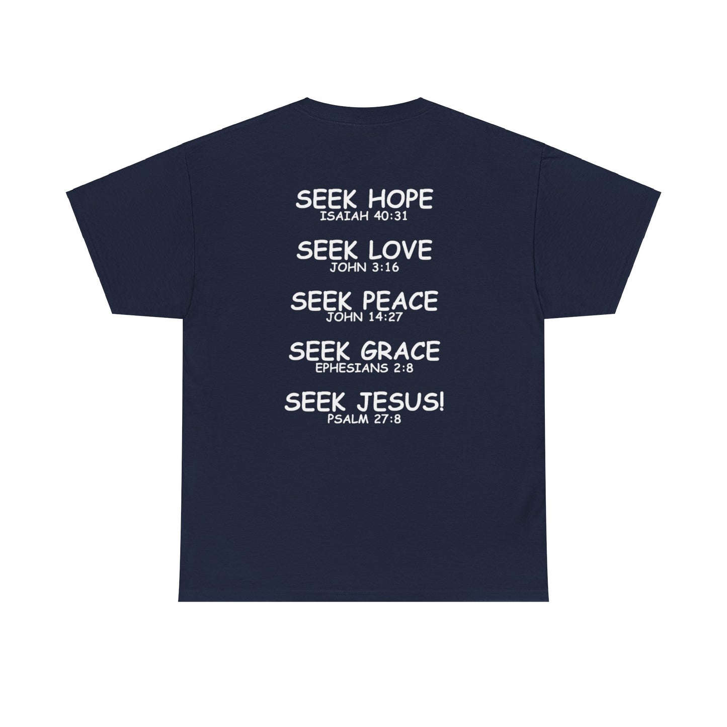 Seek Jesus (Gold Cross) T-Shirt