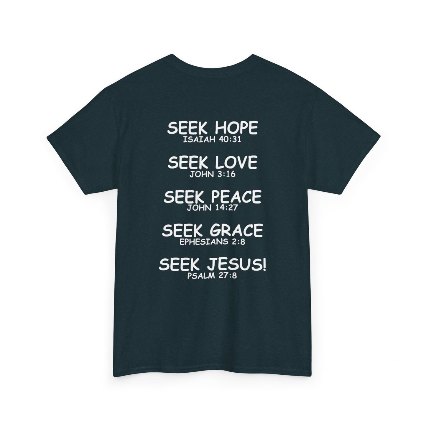 Seek Jesus (Gold Cross) T-Shirt