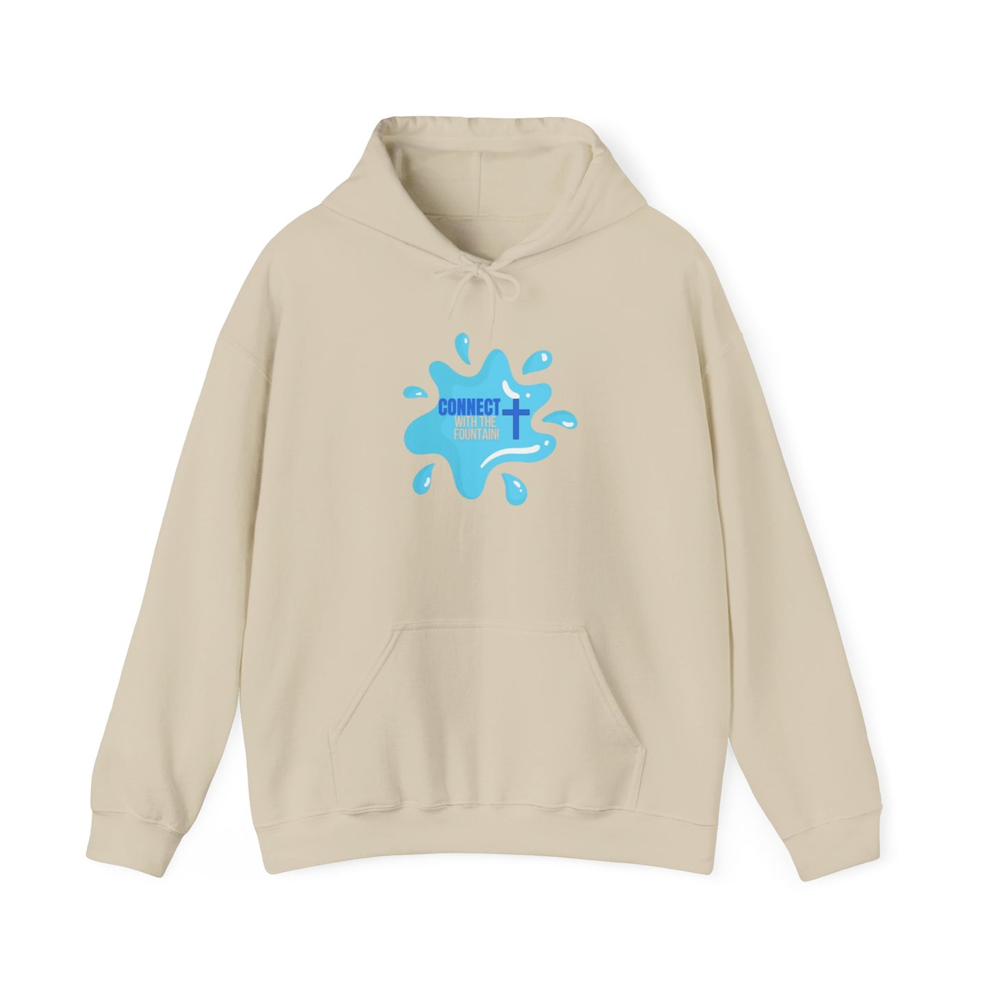 Connect with the Fountain Hooded Sweatshirt (John 14:4 - Version III)