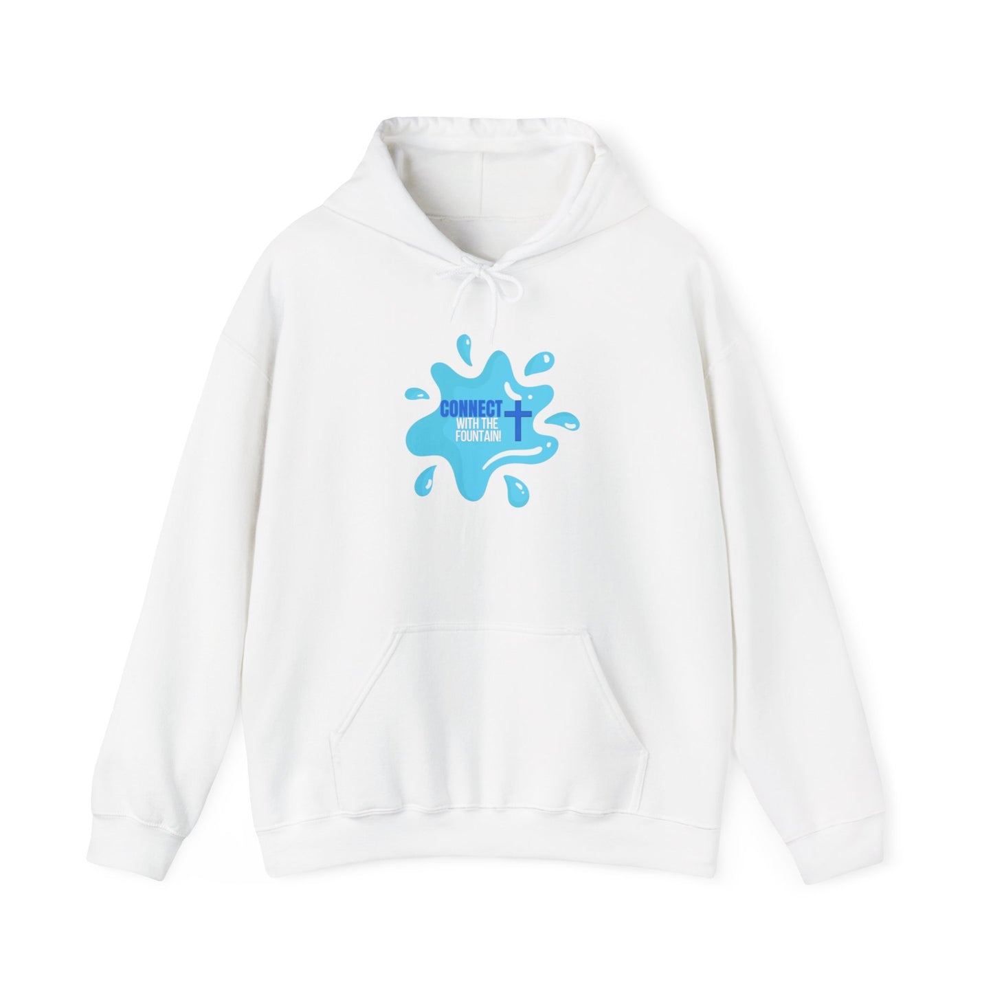 Connect with the Fountain Hooded Sweatshirt (John 14:4 - Version III)